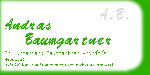 andras baumgartner business card